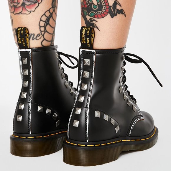 NWT Dr. Martens 1460 Studded Lace-Up Boots - Picture 2 of 6